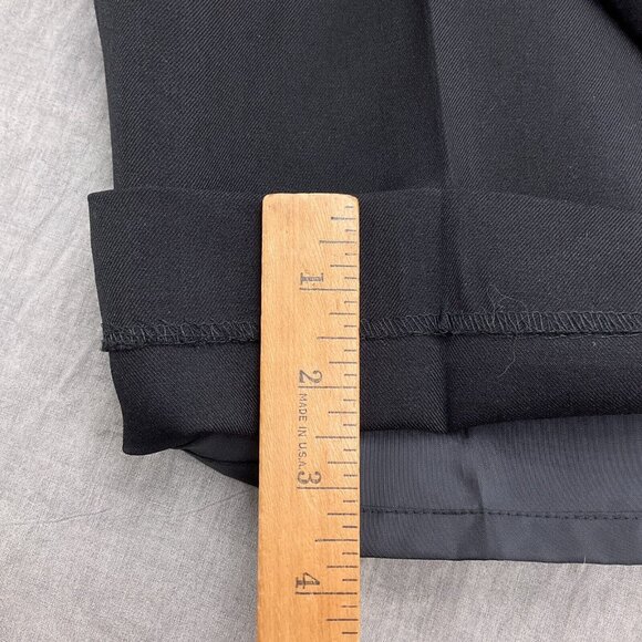 Le Suit Pants Women 16 Black Flat Mid Rise‎ Bootcut Career Suit Trousers NWT - Picture 11 of 14